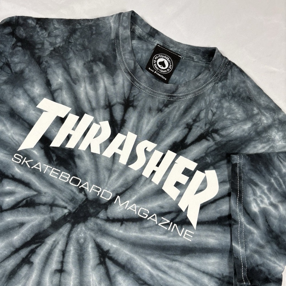 Thrasher Shirt Mens Small Tie Dye Logo‎ Graphic Print Skateboard Streetwear